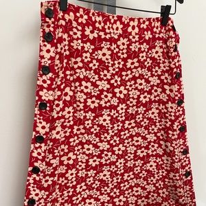 Madewell Women's Midi Floral Skirt